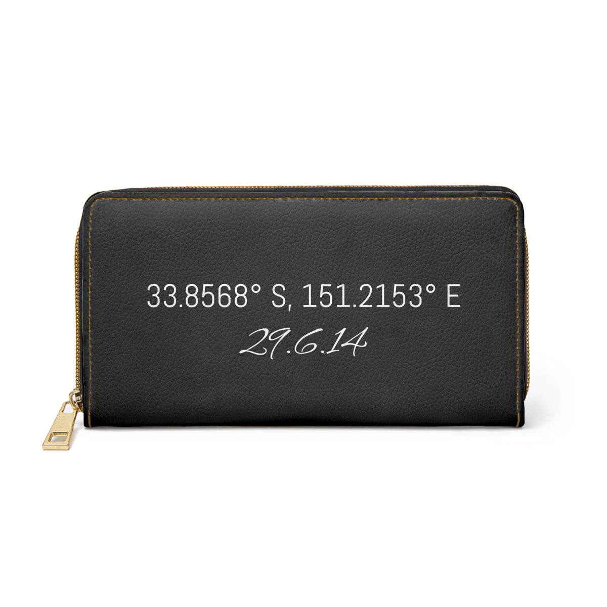 Personalised Zipper Wallet with your coordinates