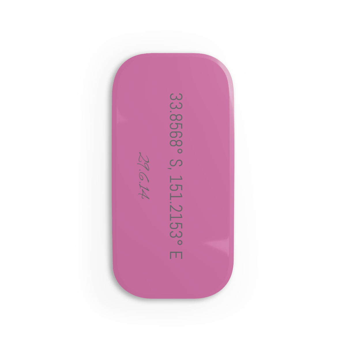 Personalised Phone Click-On Grip with your coordinates