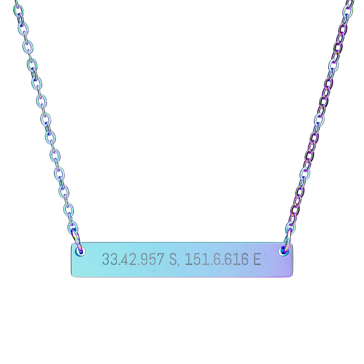 Personalised Horizontal Bar Necklace - view 5