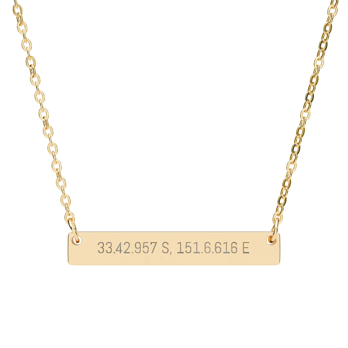 Personalised Horizontal Bar Necklace - view 4
