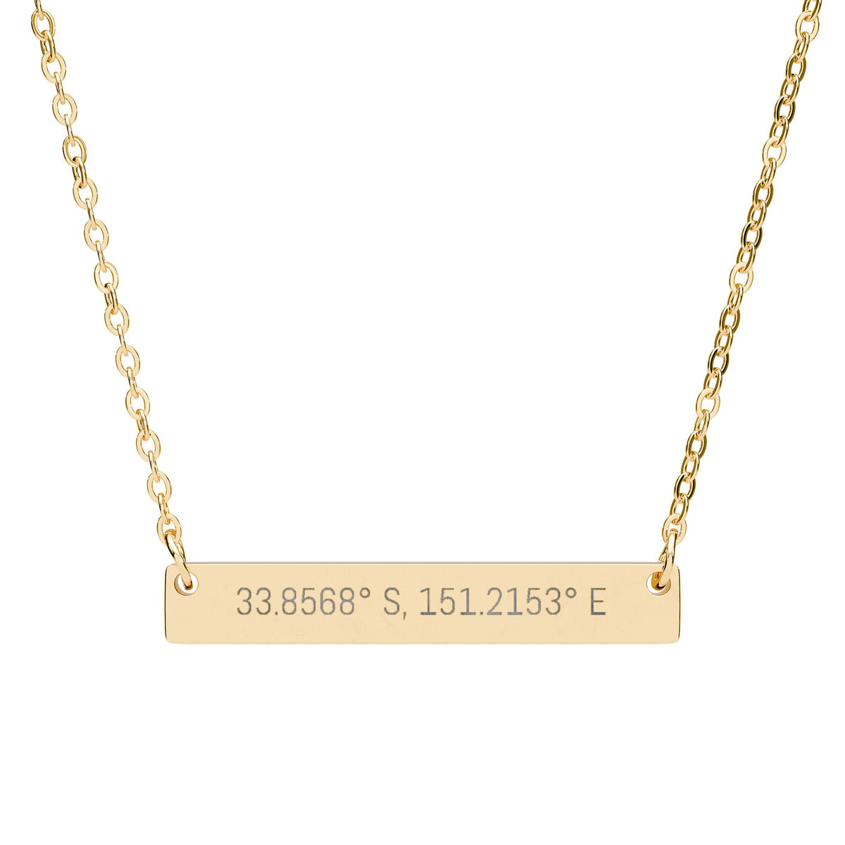 Personalised Horizontal Bar Necklace - view 4