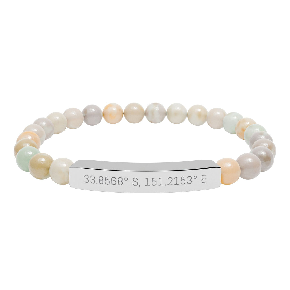 Personalised Stone Stretch Bracelet - view 2