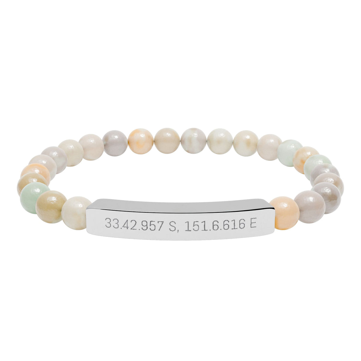 Personalised Stone Stretch Bracelet - view 2