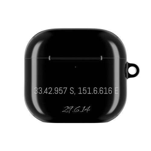 Personalised AirPods Case with your coordinates