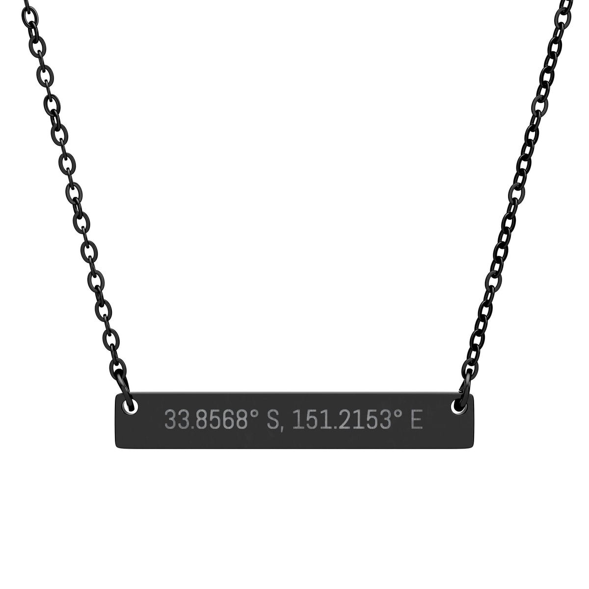 Personalised Horizontal Bar Necklace - view 3