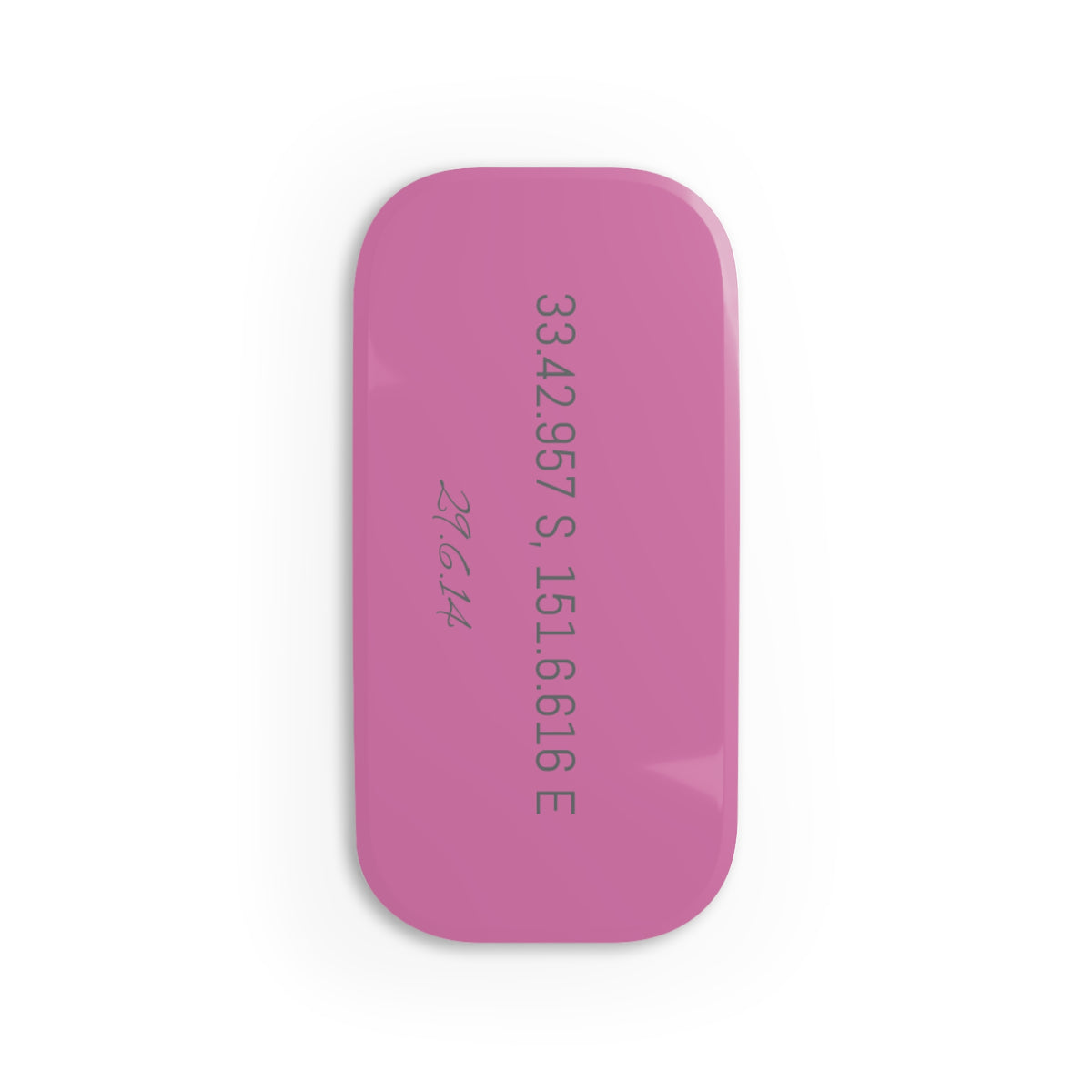 Personalised Phone Click-On Grip with your coordinates
