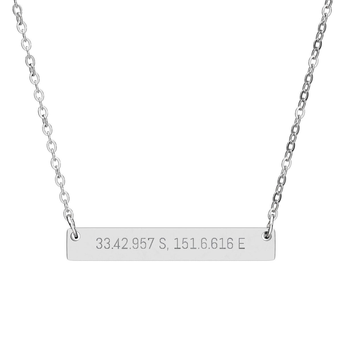 Personalised Horizontal Bar Necklace - view 2