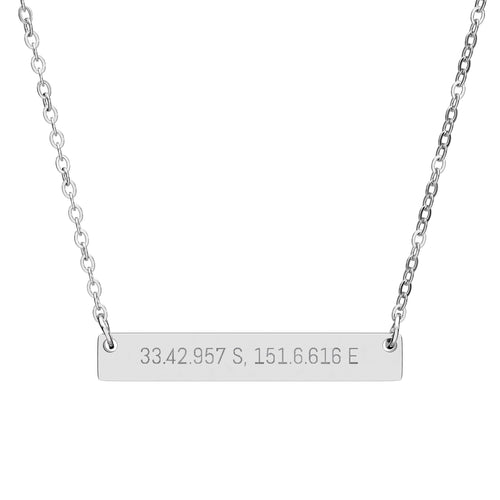 Personalised Horizontal Bar Necklace - view 2