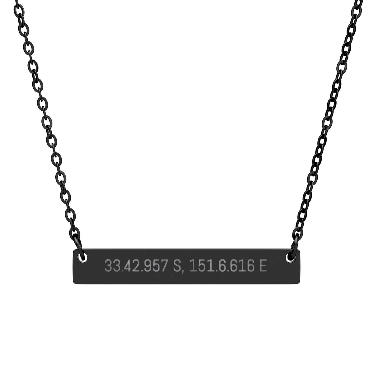 Personalised Horizontal Bar Necklace - view 3