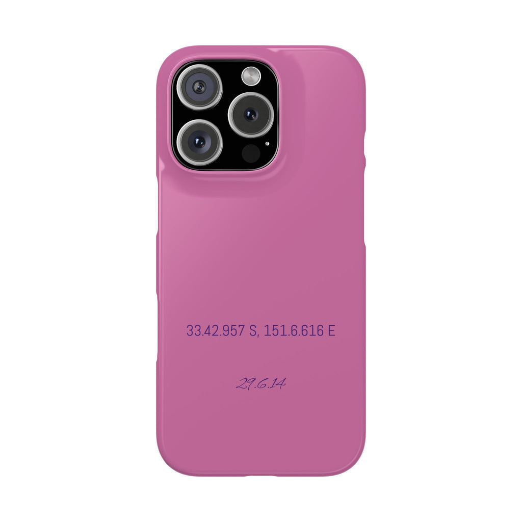 Personalised Phone Snap Case with your coordinates